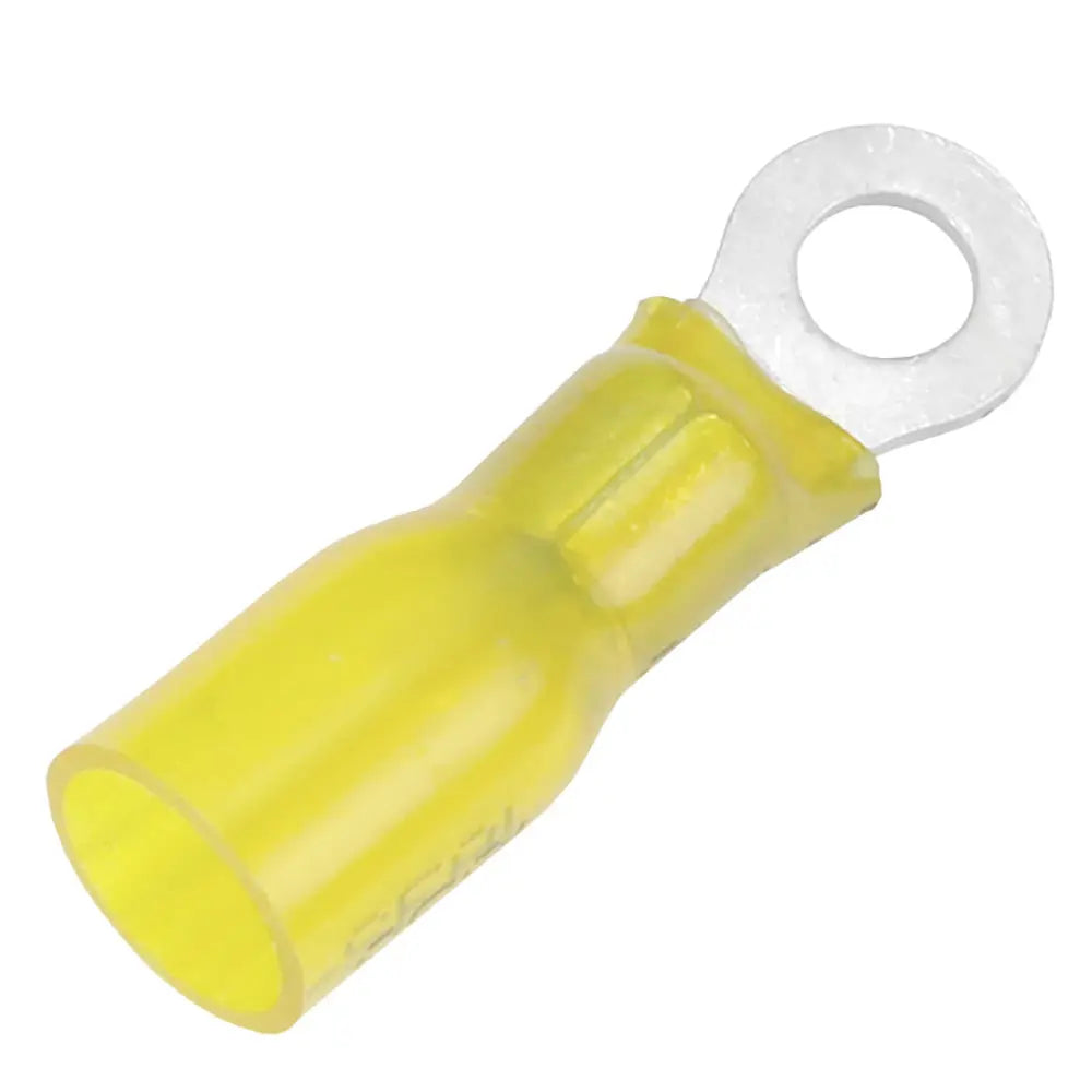 Pacer 12-10 AWG Heat Shrink Ring Terminal with #8 Stud Size - 100 Pack