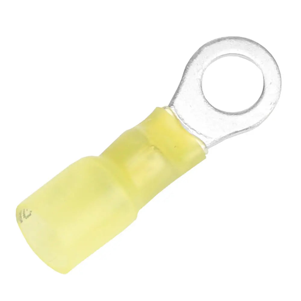 Pacer 12-10 AWG Heat Shrink Ring Terminal with 1/4" Stud Size – 25 Pack
