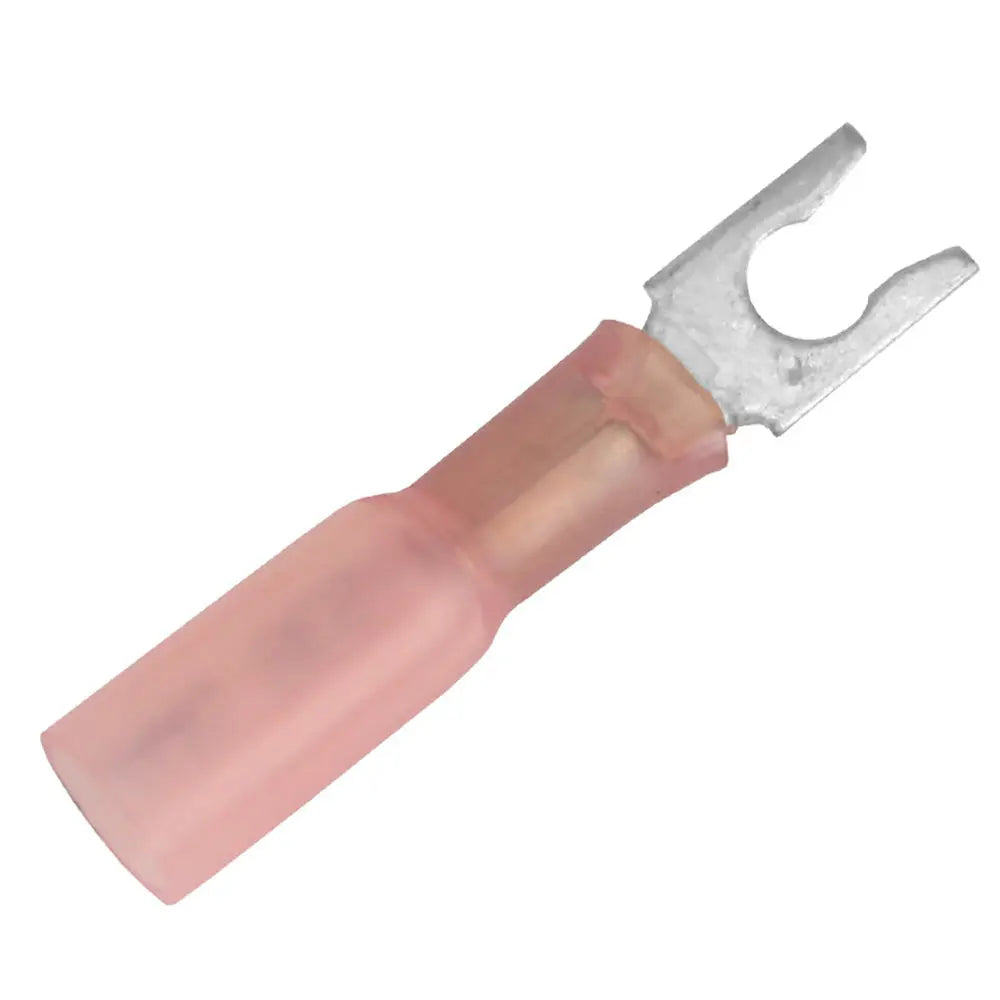 Pacer 22-18 AWG Heat Shrink Spade Terminal with #8 Stud Size - 100 Pack