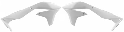 Polisport Kawasaki Radiator Scoops Set in White - Part Number 8418300002