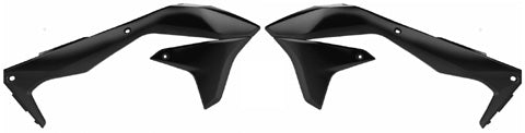 Polisport Radiator Scoops for Kawasaki - Black (Part Number 8418300003)