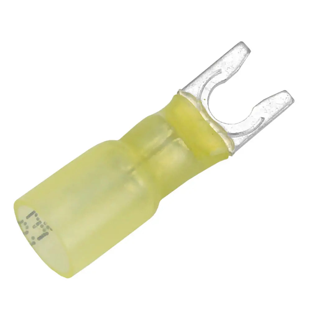 Pacer 12-10 AWG Heat Shrink Spade Terminal with #10 Stud Size - 25 Pack