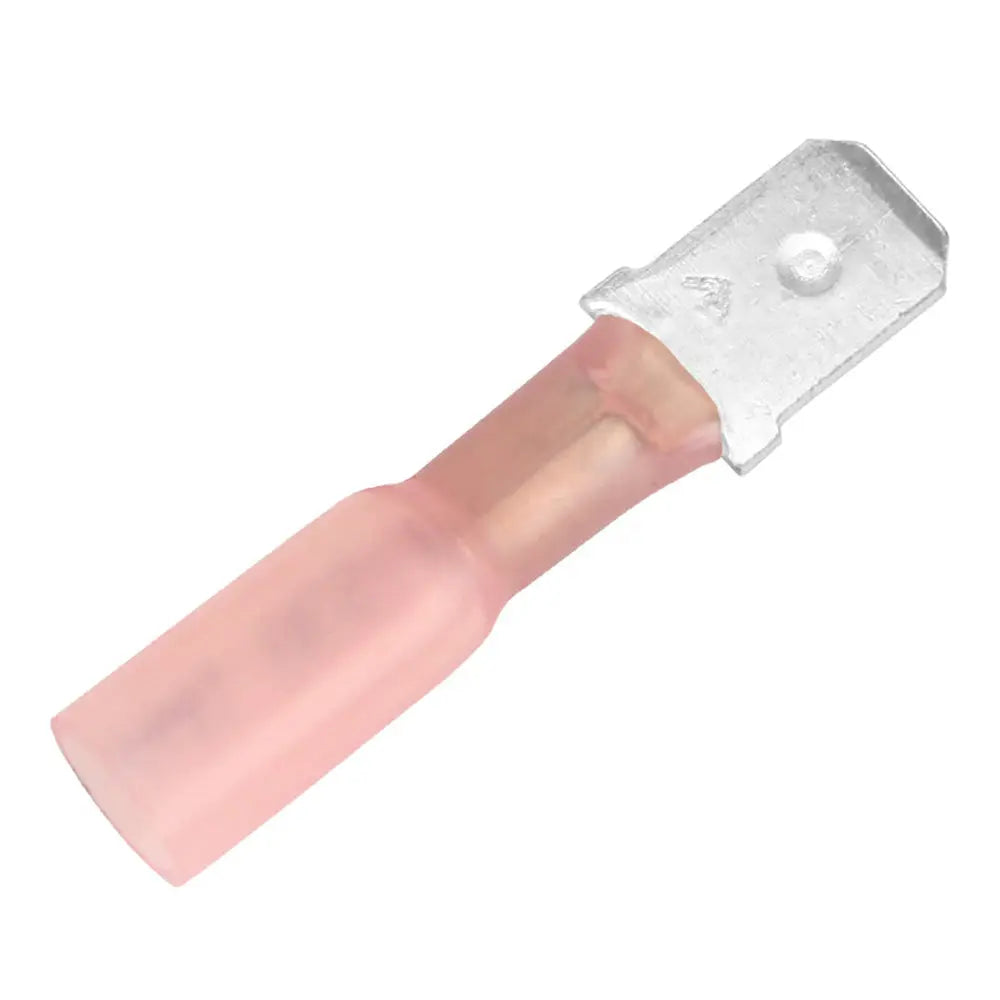 Pacer 22-18 AWG Heat Shrink Male Disconnect - 100 Pack for Reliable Electrical Connections