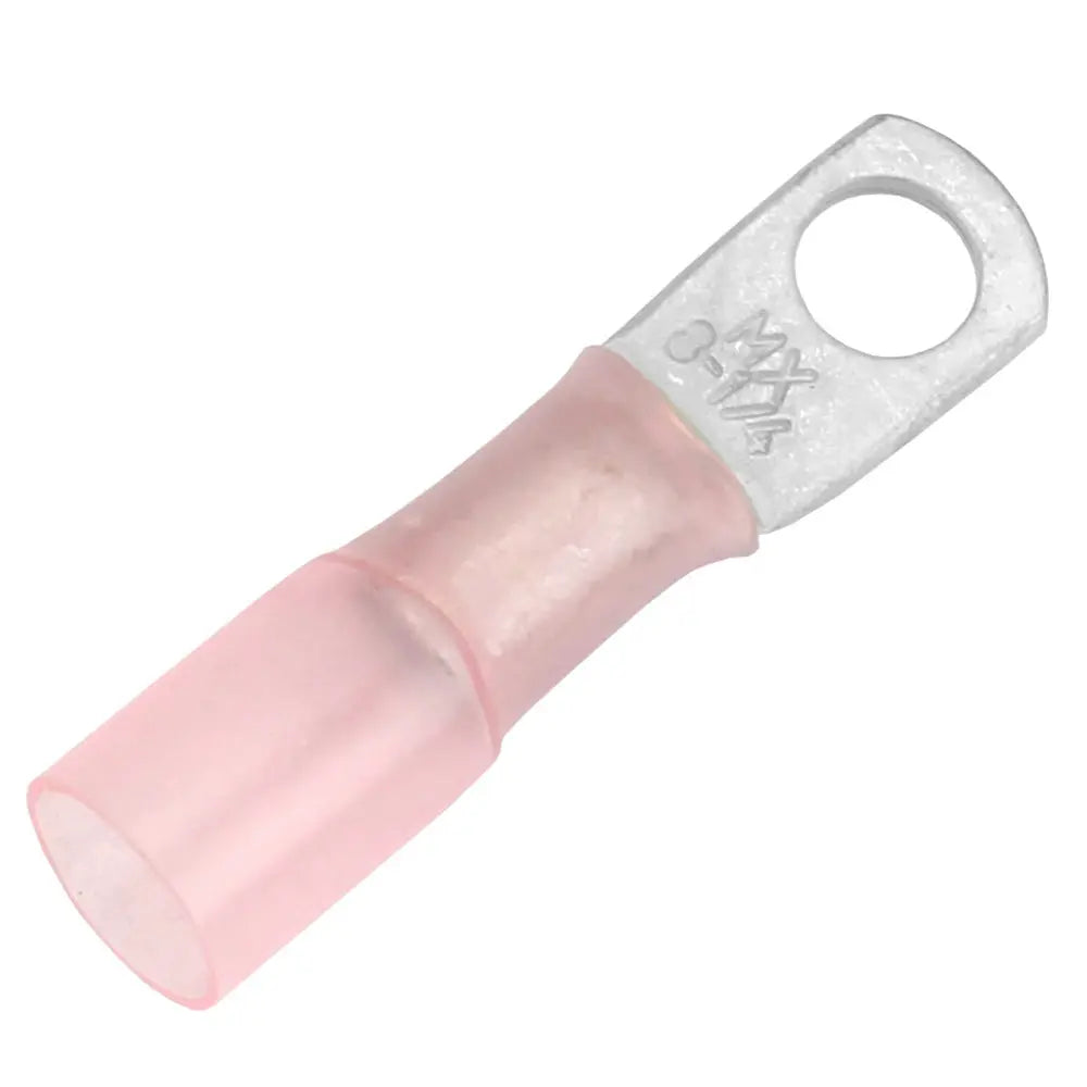 Pacer 8 AWG Heat Shrink Ring Terminal with 1/4 Inch Stud Size – 25 Pack