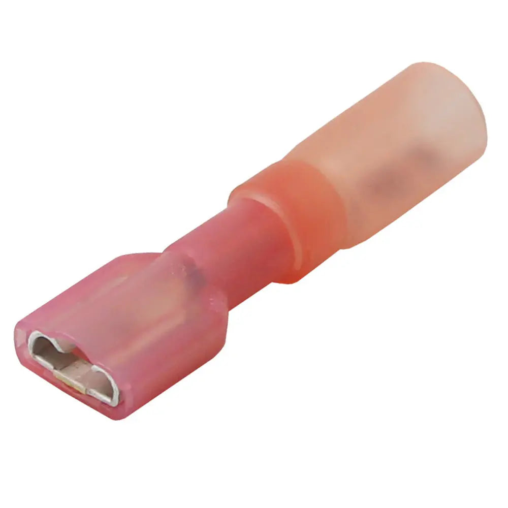 Pacer 22-18 AWG Heat Shrink Female Disconnect - 100 Pack for Durable Electrical Connections