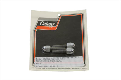 Colony Chrome Oil Filter Adapter Mount for Harley Davidson FXD & FLT Models
