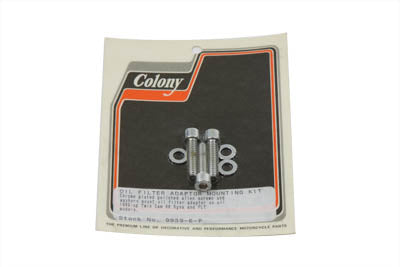 Colony Chrome Oil Filter Adapter Mount for Harley Davidson FXD & FLT Models
