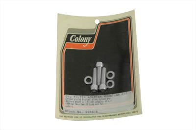 Colony Oil Filter Adapter Mount Chrome for Harley Davidson FXD and FLT Models