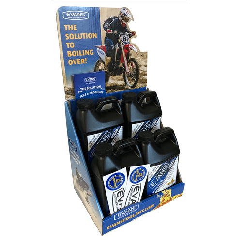 Automatic Distributors Evans Racing Counter Display with 4 PowerSports Bottles