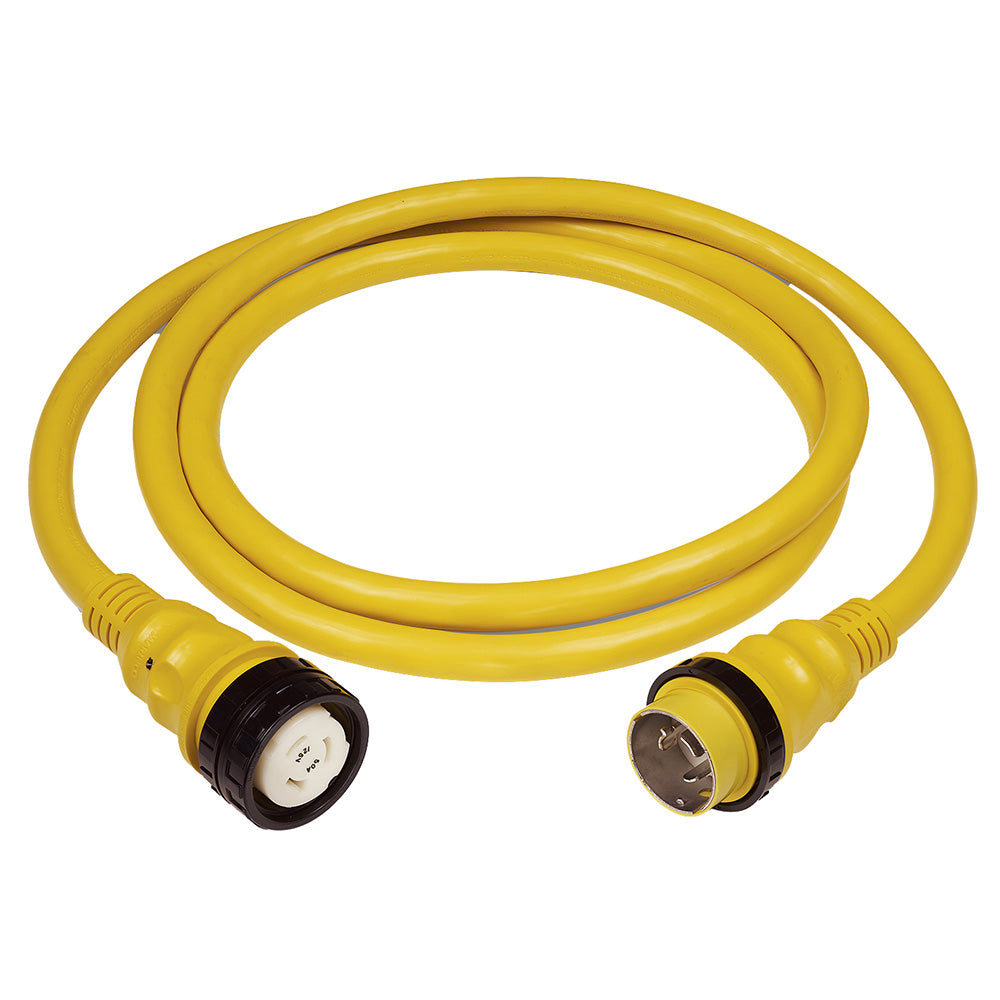 Marinco 50 Amp 125/250V Shore Power Cable - 12 Feet Yellow