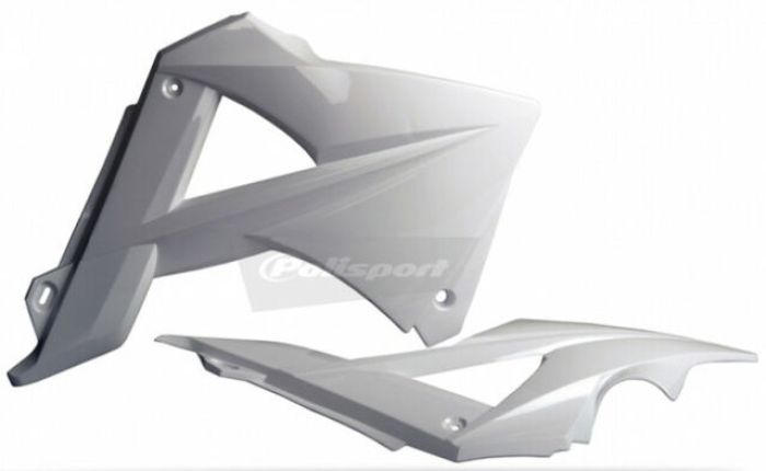 POLISPORT Radiator Scoops for Gas Gas - White (Part Number 8413300008)