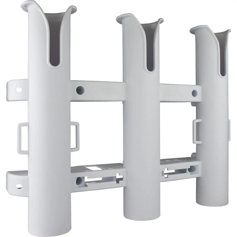 Sea-Dog Triple Threat Three Pole Rod Holder in White with Built-in Knife and Pliers Storage