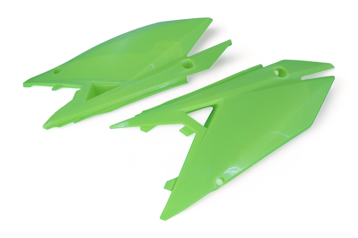 Polisport Side Panels for Suzuki - FLO Yellow and Black, Part Number 8421200004