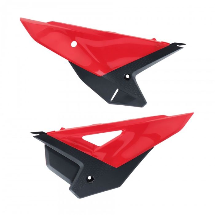 POLISPORT Replica Plastic Side Panels in Red for Enhanced Motorcycle Protection - Part Number 8559700001