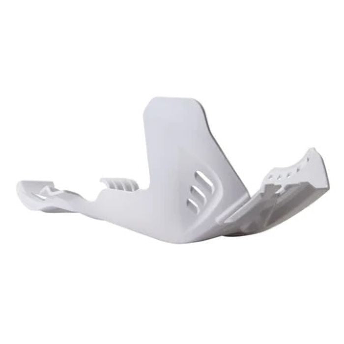 POLISPORT Skid Plate with Link Protector for Enhanced Motorcycle Protection - White (Part #8472000003)
