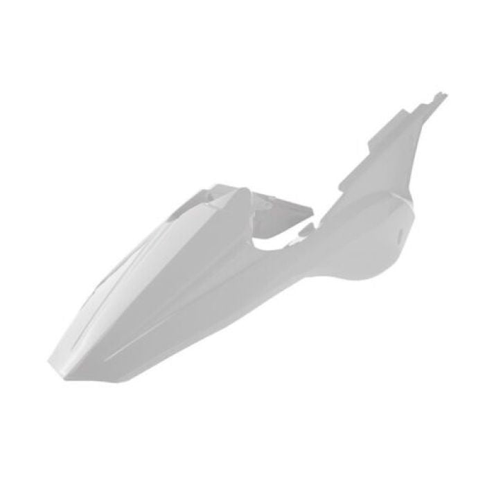 Polisport Rear Fender with Side Panels Restyling Kit in White - Part #8596300002