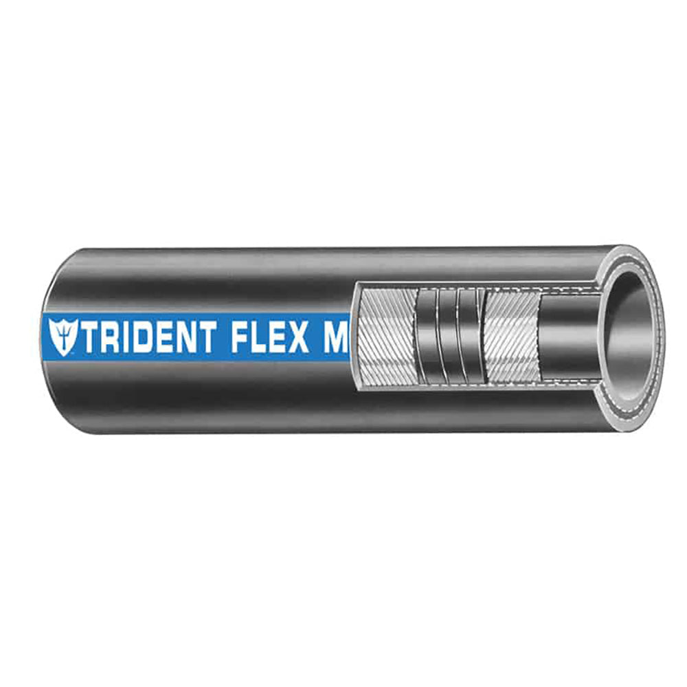 Trident Marine 1-1/4 inch Flex Wet Exhaust and Water Hose - Black, Sold by the Foot