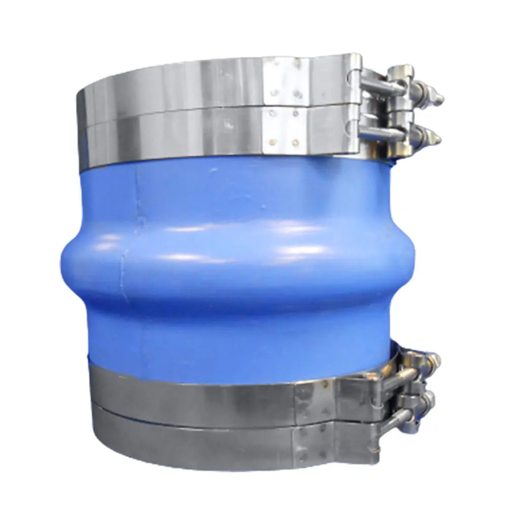 Trident Marine 8-inch Blue Silicone Molded Wet Exhaust Hump with 4 T-Bolt Clamp