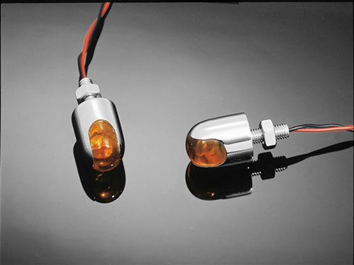 Highway Hawk Power Cap Set (2 pcs) LED Amber for Motorcycles - Part Number HH-68-485