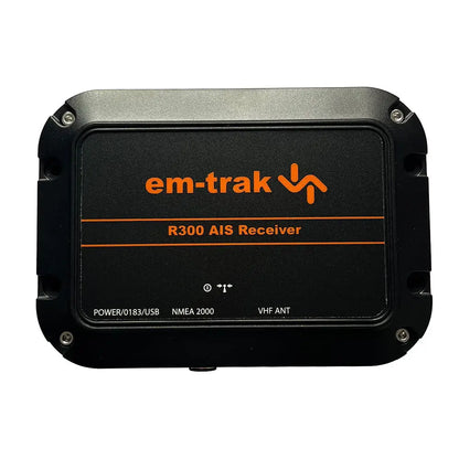 em-trak R300 AIS Receiver - High-Performance Dual-Channel Marine Receiver with NMEA 2000, USB, and IP67 Waterproof Design