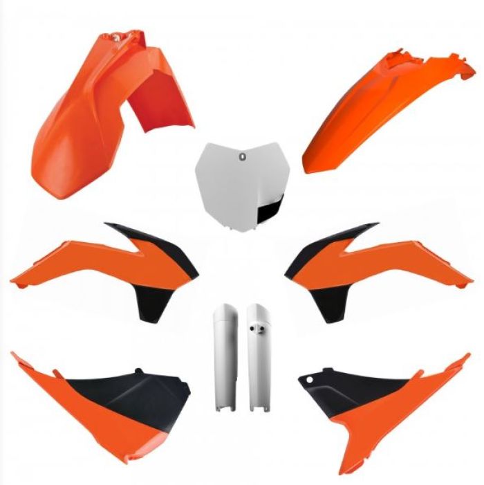 Polisport Replica Plastic Full Kit for KTM 2013-2014 OEM Color (Part #91446)