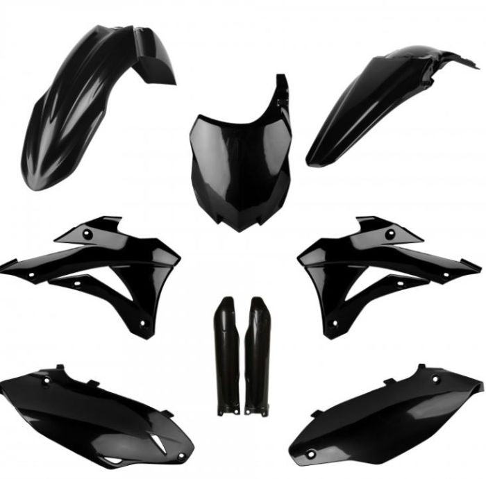Polisport Kawasaki Black Replica Plastic Full Kit (Part #91487)