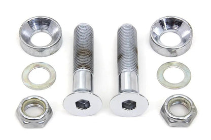 Colony Lower Shock Mount Kit Chrome for Harley Davidson FXD (1991-2000) by Colony