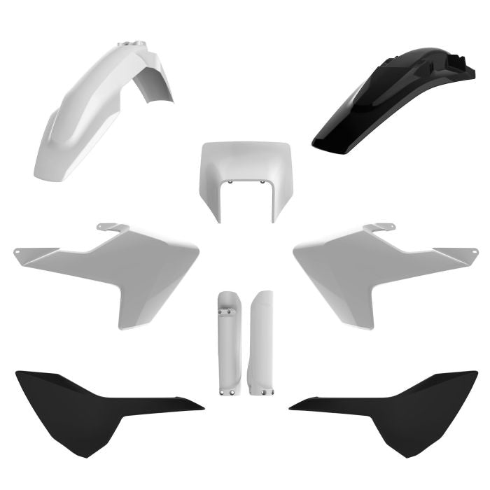 Polisport Replica Plastic Full Kit for Husqvarna in White and Black – Part #91506