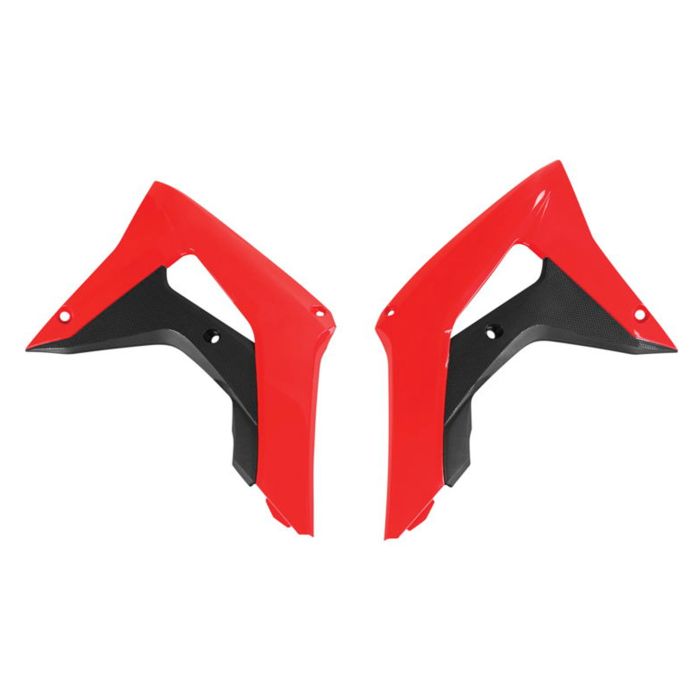 Polisport Replica Plastic Radiator Scoops for Honda in Red - Part No. 8495000001