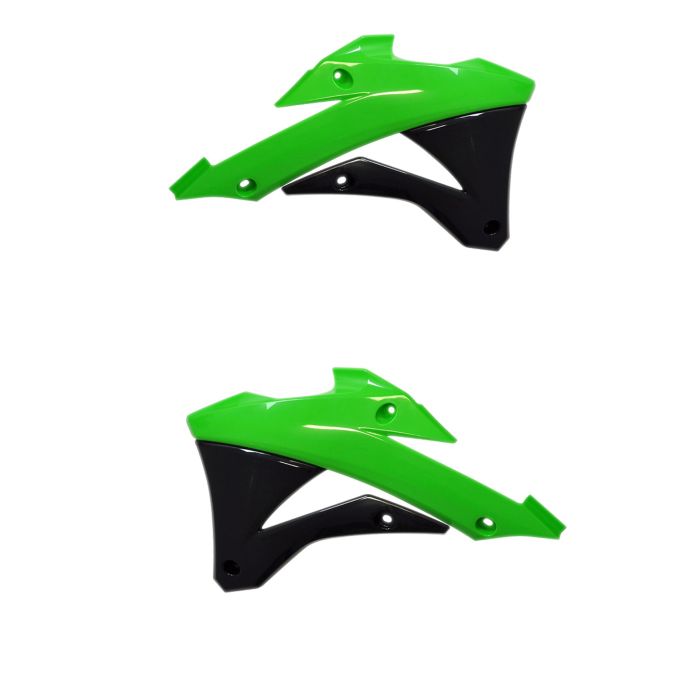 Polisport Kawasaki Green Replica Radiator Scoop Set (Part #8495300001)