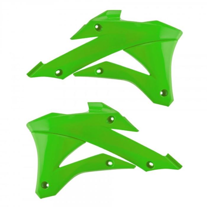 Polisport Kawasaki Green Replica Radiator Scoop Set (Part #8495300001)