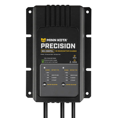 Minn Kota On-Board Precision Charger MK-230 PCL 2 Bank 15 Amp Lithium Optimized Charger