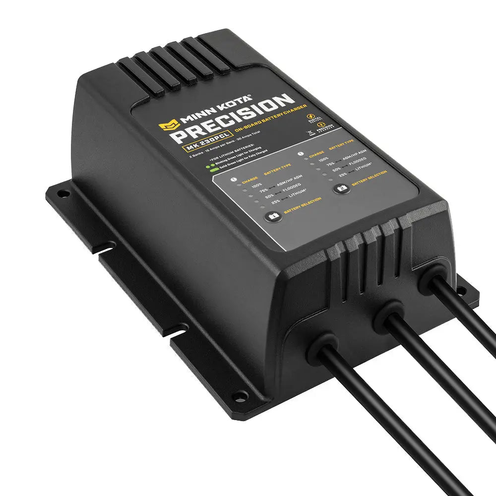 Minn Kota On-Board Precision Charger MK-230 PCL 2 Bank 15 Amp Lithium Optimized Charger