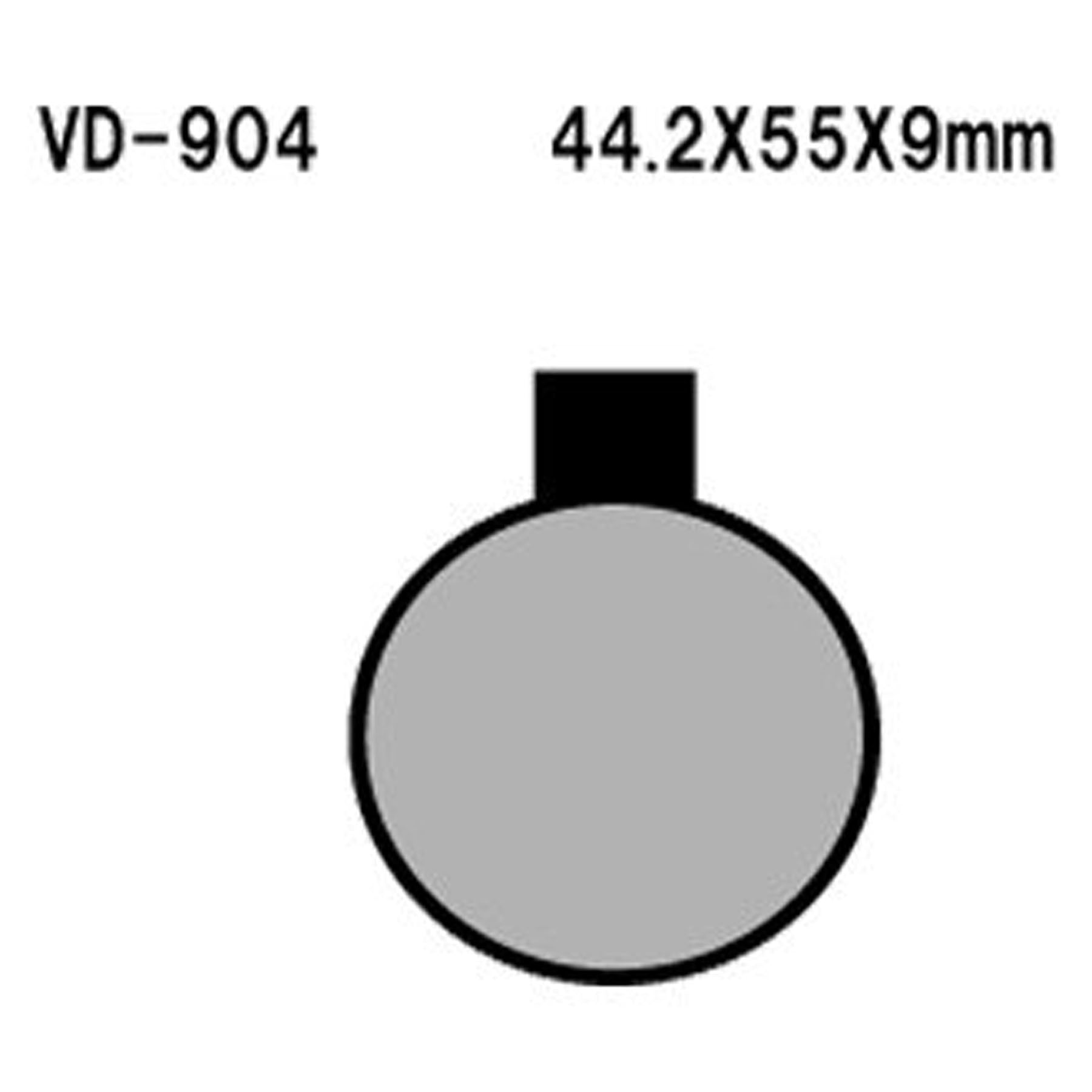 VESRAH Semi-Metallic Brake Pads VD-904 for Reliable Stopping Power