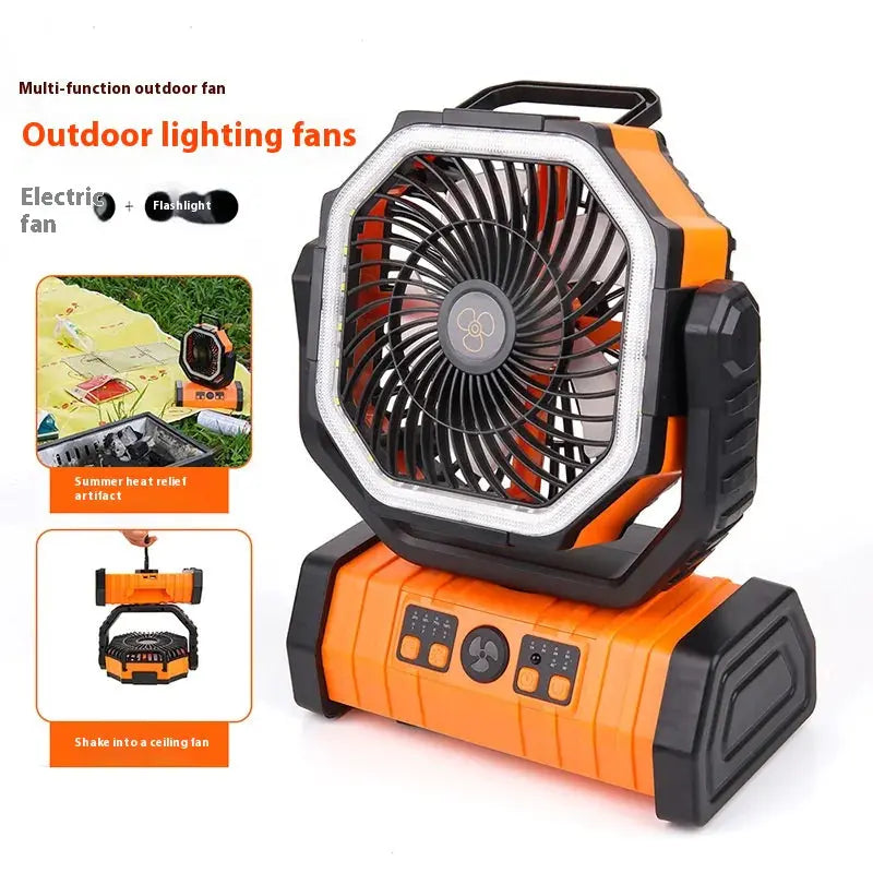 Outdoor Household Power Bank LED Light Camping Fan Atticus Goods