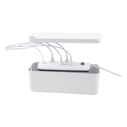 BLUELOUNGE CableBox Cable Management Box, White, BLUCB-01-WH