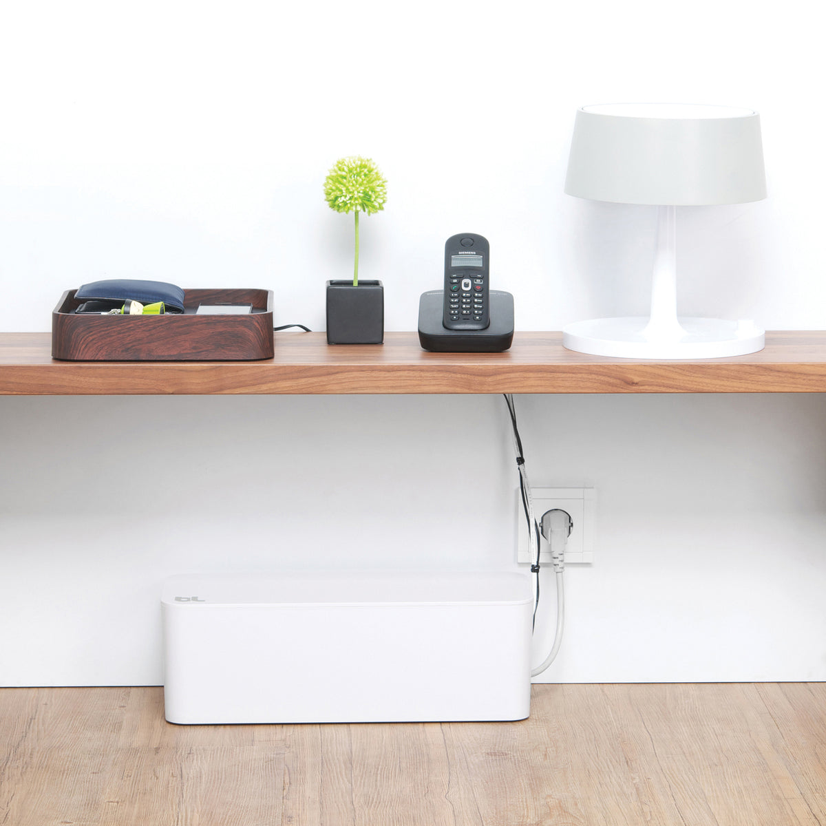 BLUELOUNGE CableBox Cable Management Box, White, BLUCB-01-WH