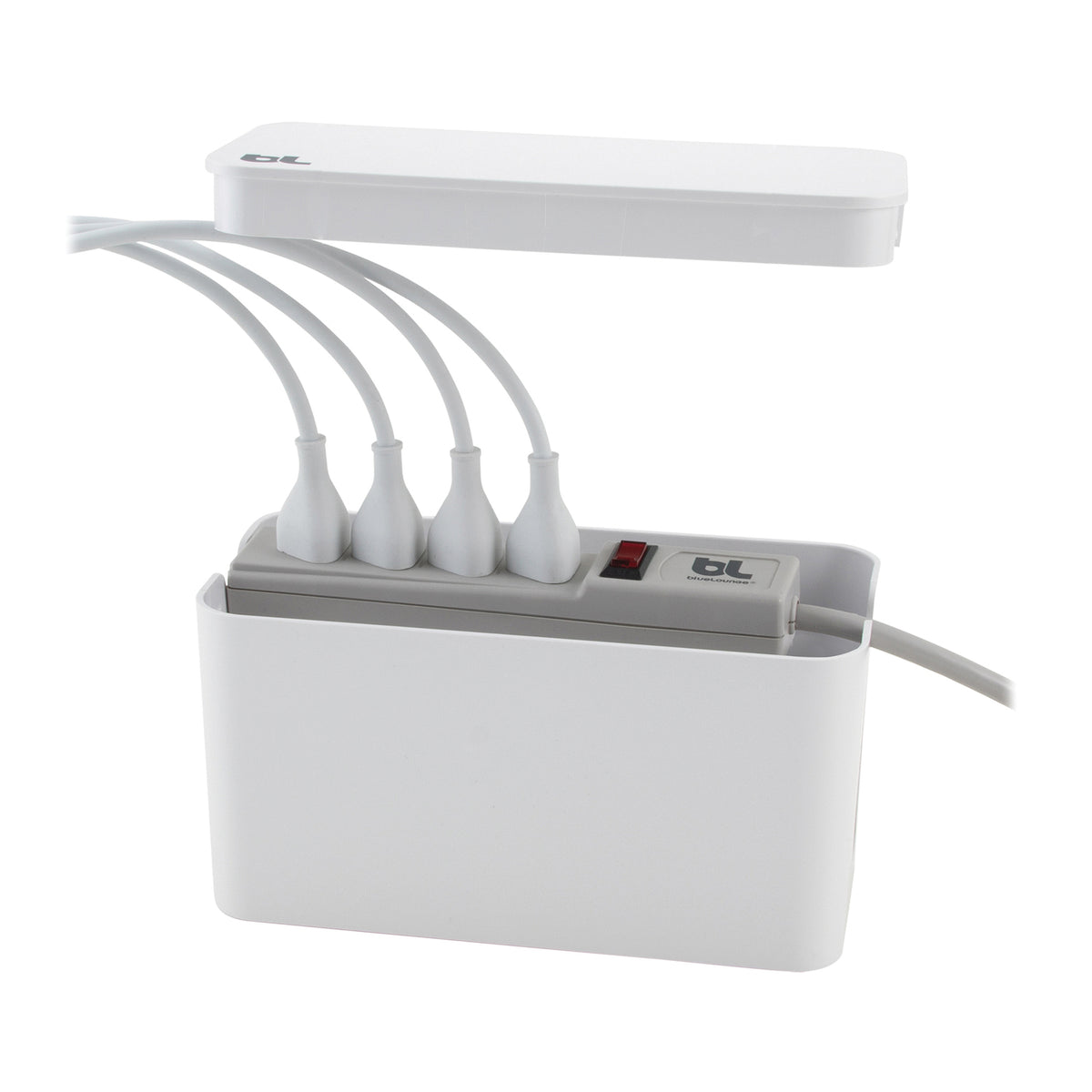 Bluelounge CableBox Mini White Cable Management Box, BLUCBM-WH-US