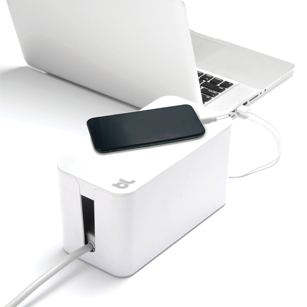 Bluelounge CableBox Mini White Cable Management Box, BLUCBM-WH-US
