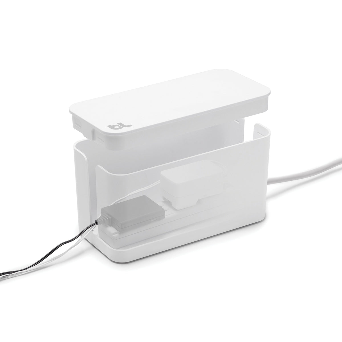 Bluelounge CableBox Mini White Cable Management Box, BLUCBM-WH-US