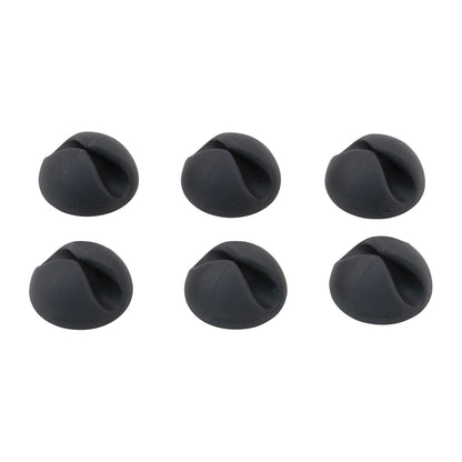 BlueLounge CableDrop Cable Management Clips, 6-Pack, Black — BLUCD-BL