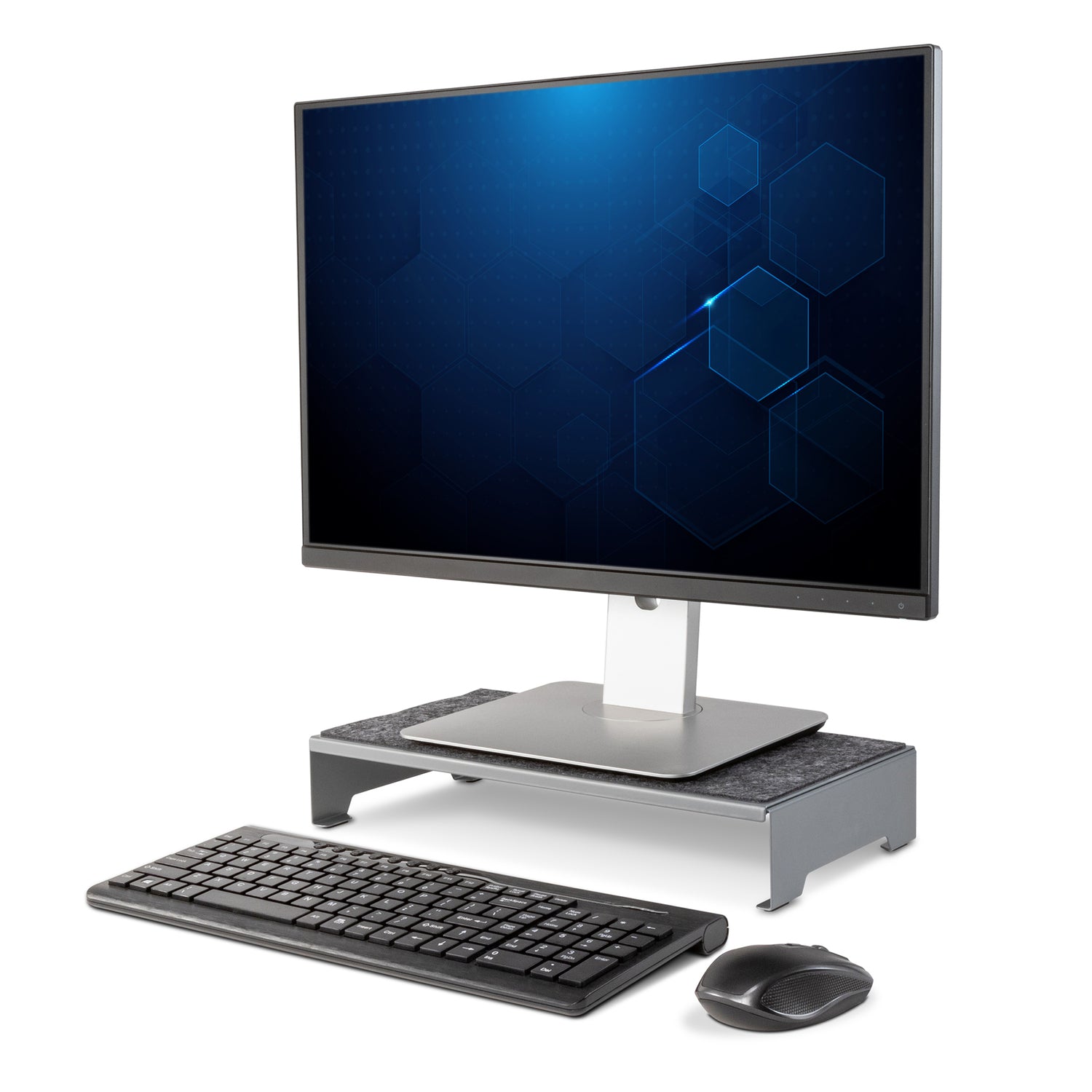 ALLSOP(R) TCHSTYL Steel Monitor Stand with Under-Storage and Felt Surface