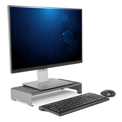 ALLSOP(R) TCHSTYL Steel Monitor Stand with Under-Storage and Felt Surface