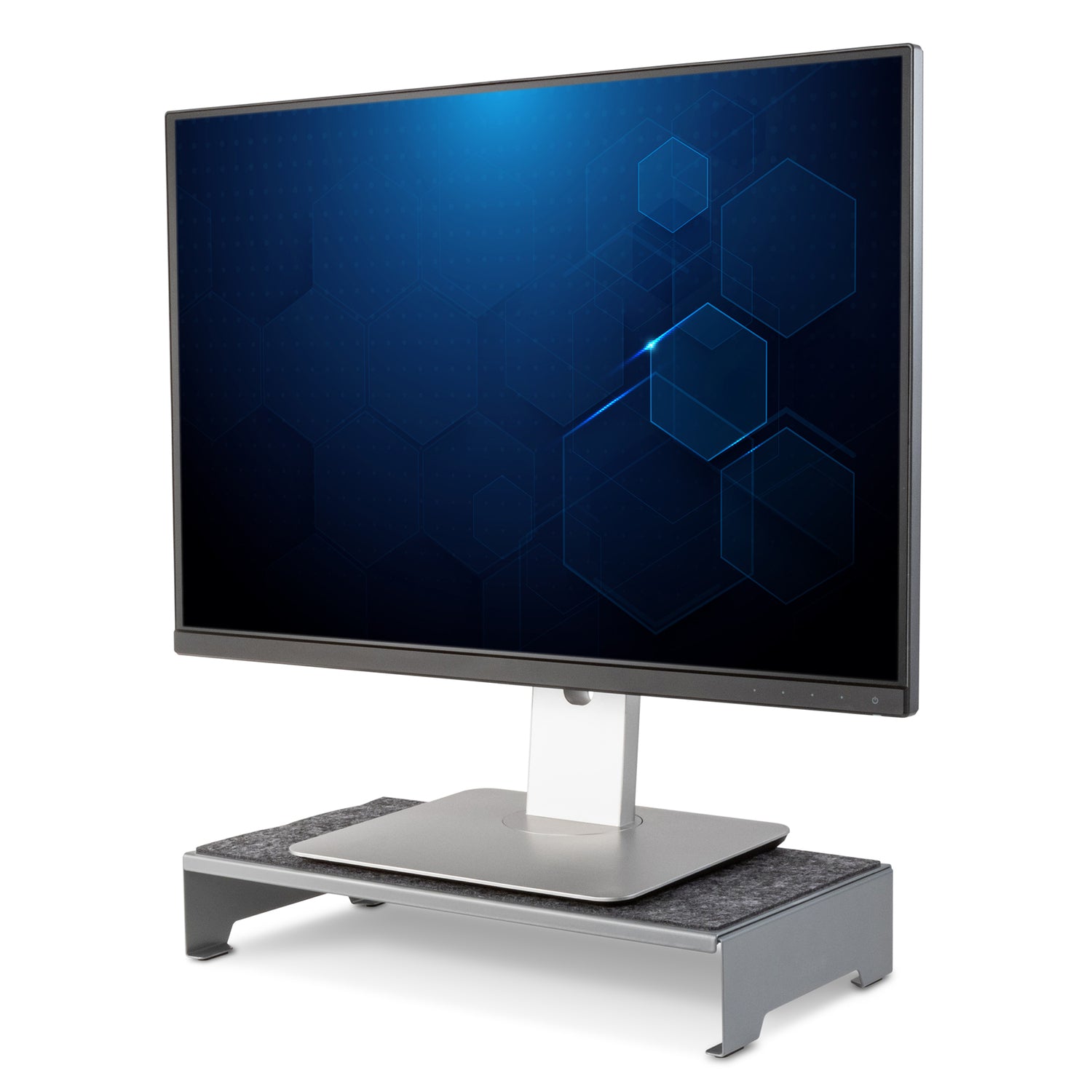 ALLSOP(R) TCHSTYL Steel Monitor Stand with Under-Storage and Felt Surface
