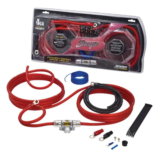 Stinger 4GA Amp Wiring Kit SK4641 – High-Performance Car Audio Power and Signal Cables
