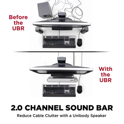 GOGROOVE SONAVERSE UBR USB Sound Bar Speaker, Part Number GGSVUBR100BKEW
