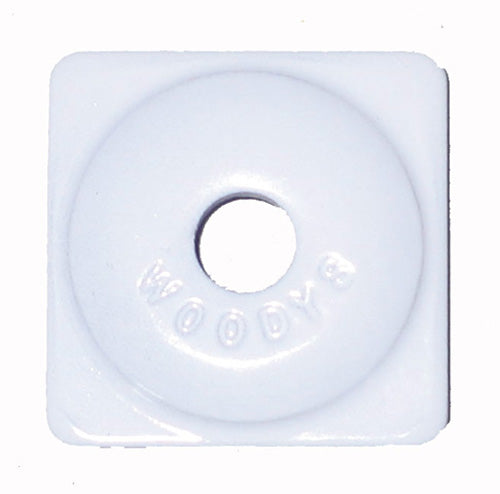 WOODYS Square Aluminum Plate 5/16 inch, White Bag of 24