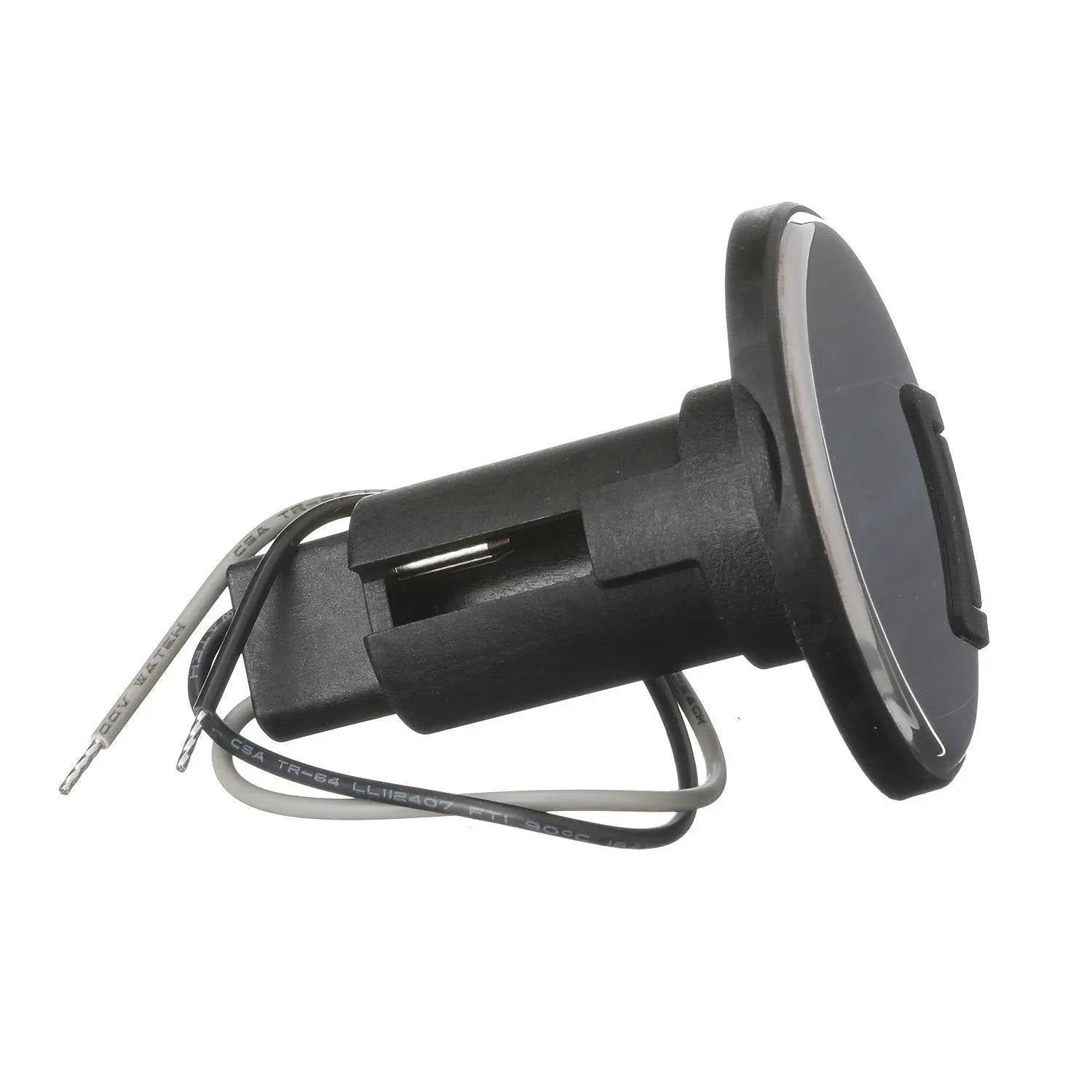 Attwood 910R Series Round Base 2-Pin Over Mold with Stainless Steel Black Cover