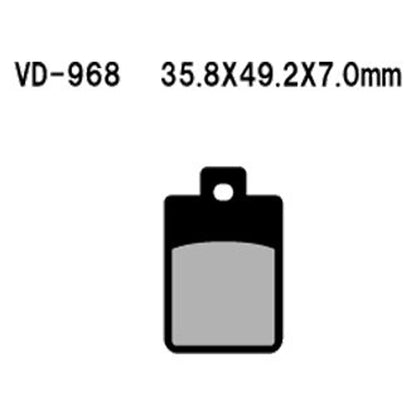 VESRAH Semi-Metallic Brake Pads VD-968 for Reliable Stopping Power