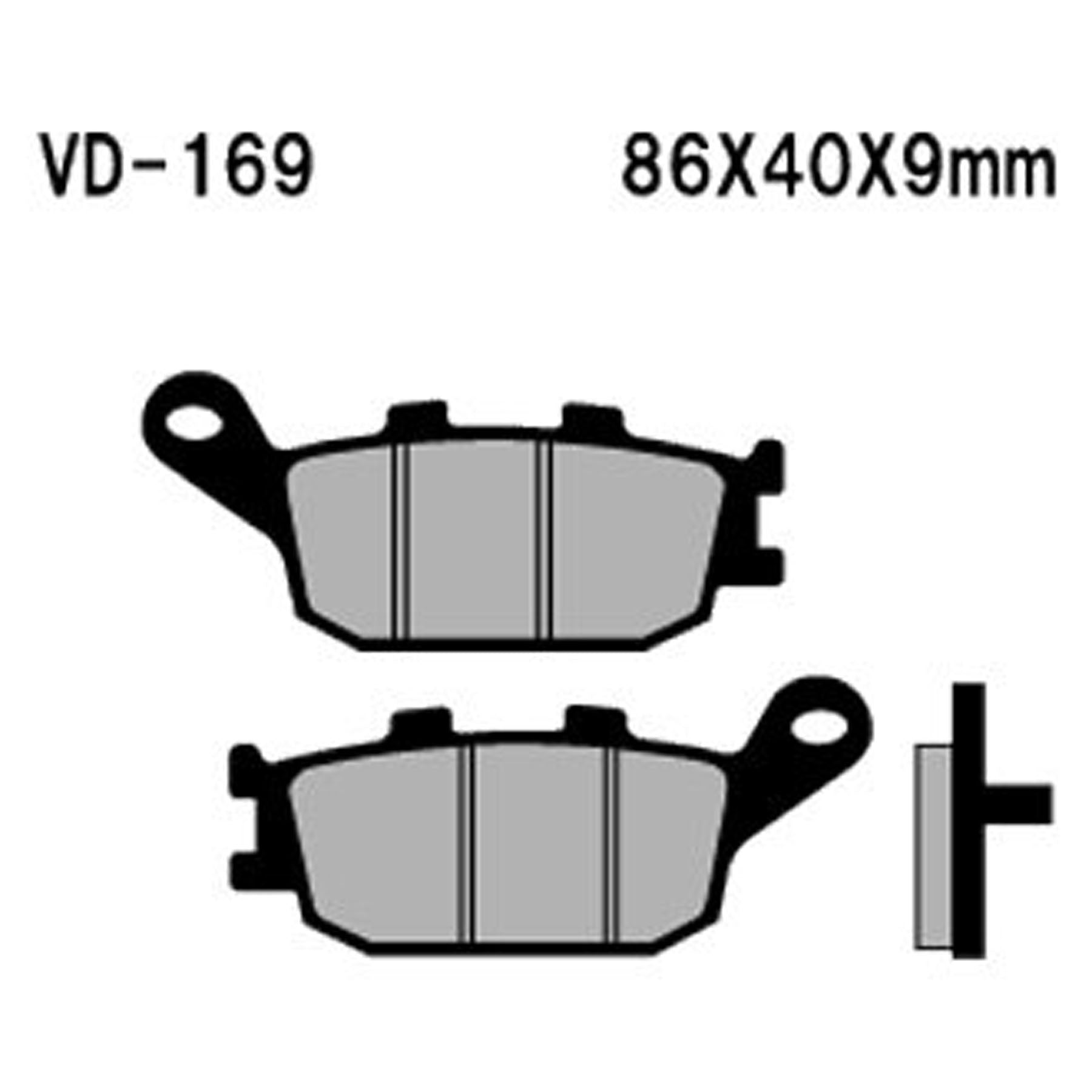 VESRAH Semi-Metallic Brake Pads VD-169 for Reliable Vehicle Performance